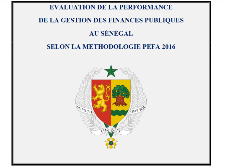 Sénégal 2020 : évaluation de la performance de la gestion des finances publiques au Sénégal